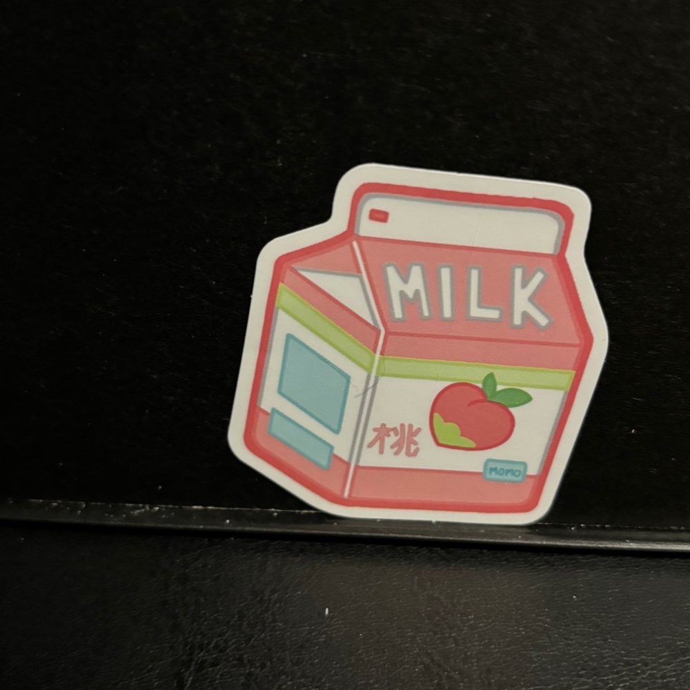 STRAWBERRY MILK CARTON STICKER